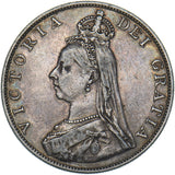 1887 Double Florin - Victoria British Silver Coin - Nice