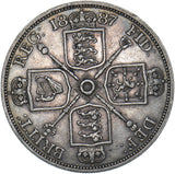 1887 Double Florin - Victoria British Silver Coin - Nice