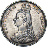 1887 Double Florin - Victoria British Silver Coin - Nice
