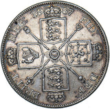 1887 Double Florin - Victoria British Silver Coin - Nice