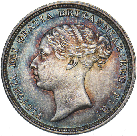 1885 Sixpence - Victoria British Silver Coin - Very Nice