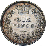 1885 Sixpence - Victoria British Silver Coin - Very Nice