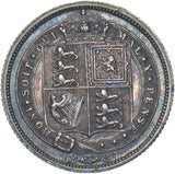 1887 Sixpence (R Over I) - Victoria British Silver Coin - Very Nice