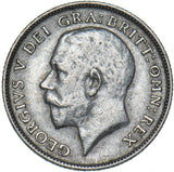 1913 Sixpence - George V British Silver Coin - Nice
