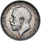 1914 Sixpence - George V British Silver Coin - Very Nice