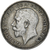 1921 Sixpence - George V British Silver Coin - Nice