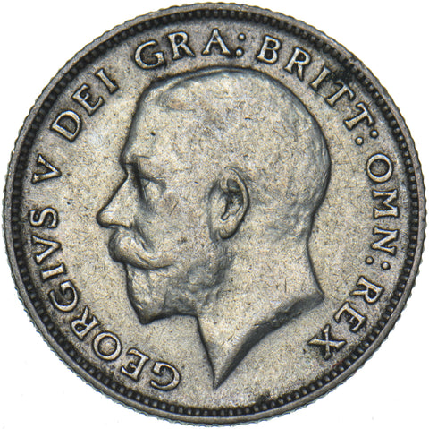 1923 Sixpence - George V British Silver Coin - Nice