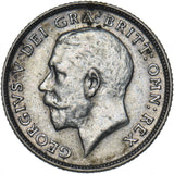 1923 Sixpence - George V British Silver Coin - Nice