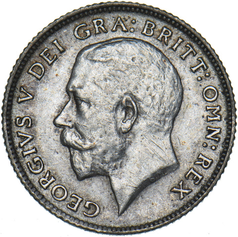 1924 Sixpence - George V British Silver Coin - Very Nice