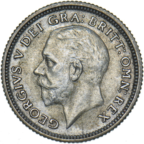 1927 Sixpence - George V British Silver Coin - Very Nice