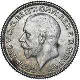 1928 Sixpence - George V British Silver Coin - Very Nice