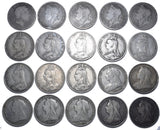 1820 - 1900 Crowns Lot (20 Coins) - British Silver Coins