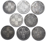 1872 - 1885 Gothic Florins Lot (8 Coins) - Victoria British Silver Coins