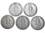 1902 - 1910 Florins Lot (5 Coins) - Edward VII British Silver Coins
