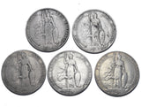 1902 - 1910 Florins Lot (5 Coins) - Edward VII British Silver Coins