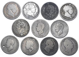 1816 - 1836 Shillings Lot (11 Coins) - British Silver Coins - All Different