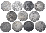 1816 - 1836 Shillings Lot (11 Coins) - British Silver Coins - All Different
