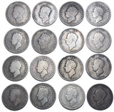 1826 Shillings Lot (16 Coins) - George IV British Silver Coins