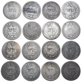 1826 Shillings Lot (16 Coins) - George IV British Silver Coins