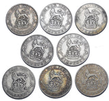 1911 - 1919 Sixpences Lot (8 Coins) - George V British Silver Coins