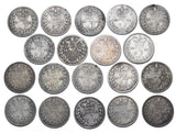 1865 - 1887 Threepences Lot (19 Coins) - Victoria British Silver Coins