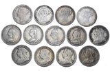 1874 - 1901 Threepences Lot (13 Coins) - Victoria British Silver Coins