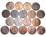 1937 - 1967 High Grade Pennies Lot (18 Coins) - British Bronze Coins