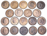 1918 - 1936 High Grade Farthings Lot (19 Coins) - George V British Bronze Coins