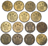 1937 - 1952 Brass Threepences Lot (15 Coins) - George VI British Coins
