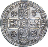 1739 Crown - George II British Silver Coin - Nice