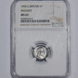 1904 Maundy Set (NGC MS 62-65)  - Edward VII British Silver Coins - Superb