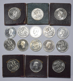 1951 Crowns Lot (16 Coins) - George VI British Coins - High Grades