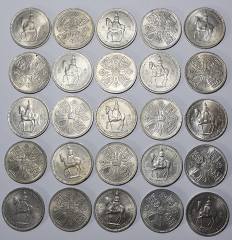 1953 Crowns Lot (25 Coins) - Elizabeth II British Coins - High Grades