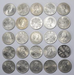 1960 Crowns Lot (25 Coins) - Elizabeth II British Coins - High Grades