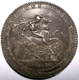 1819 LIX Crown - George III British Silver Coin - Very Nice