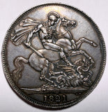 1821 Crown - George IV British Silver Coin - Very Nice