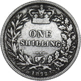 1872 Shilling (Die. 23) - Victoria British Silver Coin