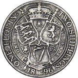 1896 Florin (Extr. Rare Dies 1A) - Victoria British Silver Coin