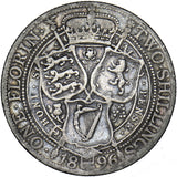 1896 Florin (Extr. Rare Dies 1A) - Victoria British Silver Coin