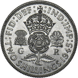 1945 Florin - George VI British Silver Coin - Superb
