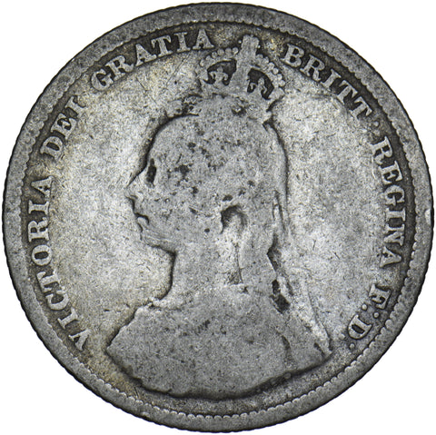 1889 Shilling (Small Head) - Victoria British Silver Coin