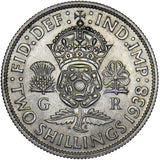 1938 Florin - George VI British Silver Coin - Very Nice