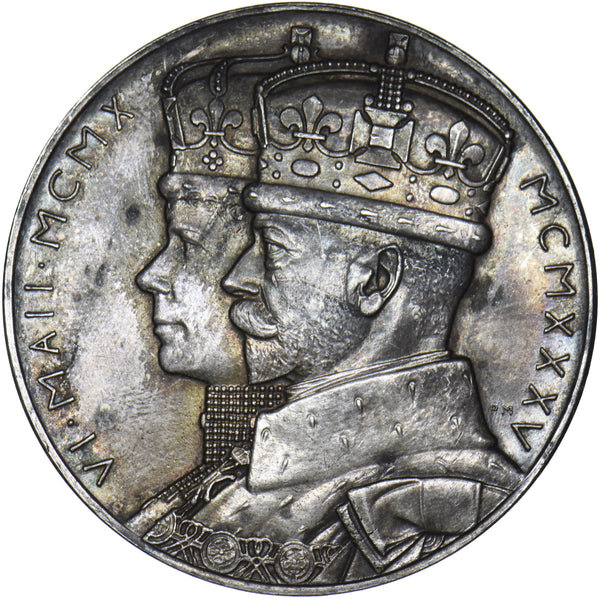 George V 1935 Jubilee British Silver Medal (32mm) - Very Nice