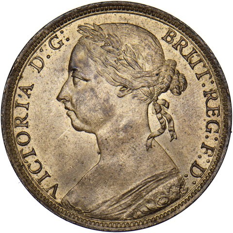 1891 Penny - Victoria British Bronze Coin - Superb