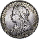 1895 LIX Crown - Victoria British Silver Coin - Very Nice