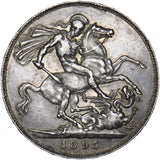 1895 LIX Crown - Victoria British Silver Coin - Very Nice