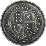 1887 Shilling (Rare Dies 1A) - Victoria British Silver Coin - Nice