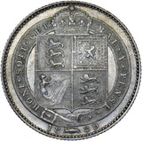 1889 Shilling (Rare dies 2C) - Victoria British Silver Coin - Very Nice