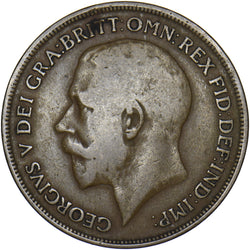 1913 Penny (Rare F176 2+A) - George V British Bronze Coin
