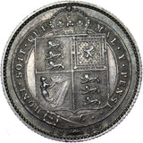 1888 Shilling (8 over 7) - Victoria British Silver Coin - Very Nice